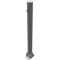 Barrier posts | Steel tube  76 x 2,6 mm | Foldable, with Euro profile cylinder lock | to be fixed by plugswith base plate 100 x 150 mm | hot-dip galvanized | without eyelet